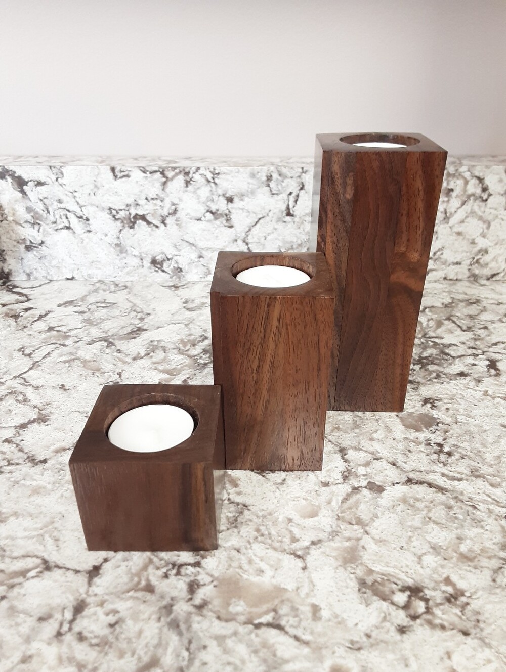 Handmade Tea Light Candle Holder Set